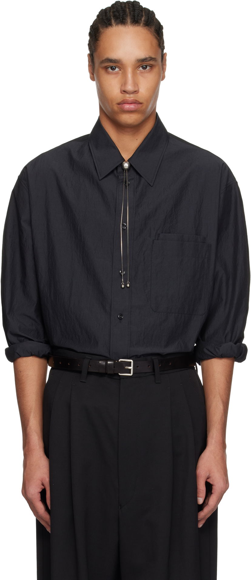 Skjorta LEMAIRE Lemaire Double Pocket Shirt Svart | SH1157 LF1399