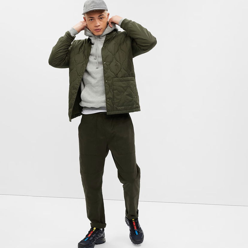 Bomberjacka GAP Jacket Quilted Bomber Jacket Deep Depths S Svart | 796719-00