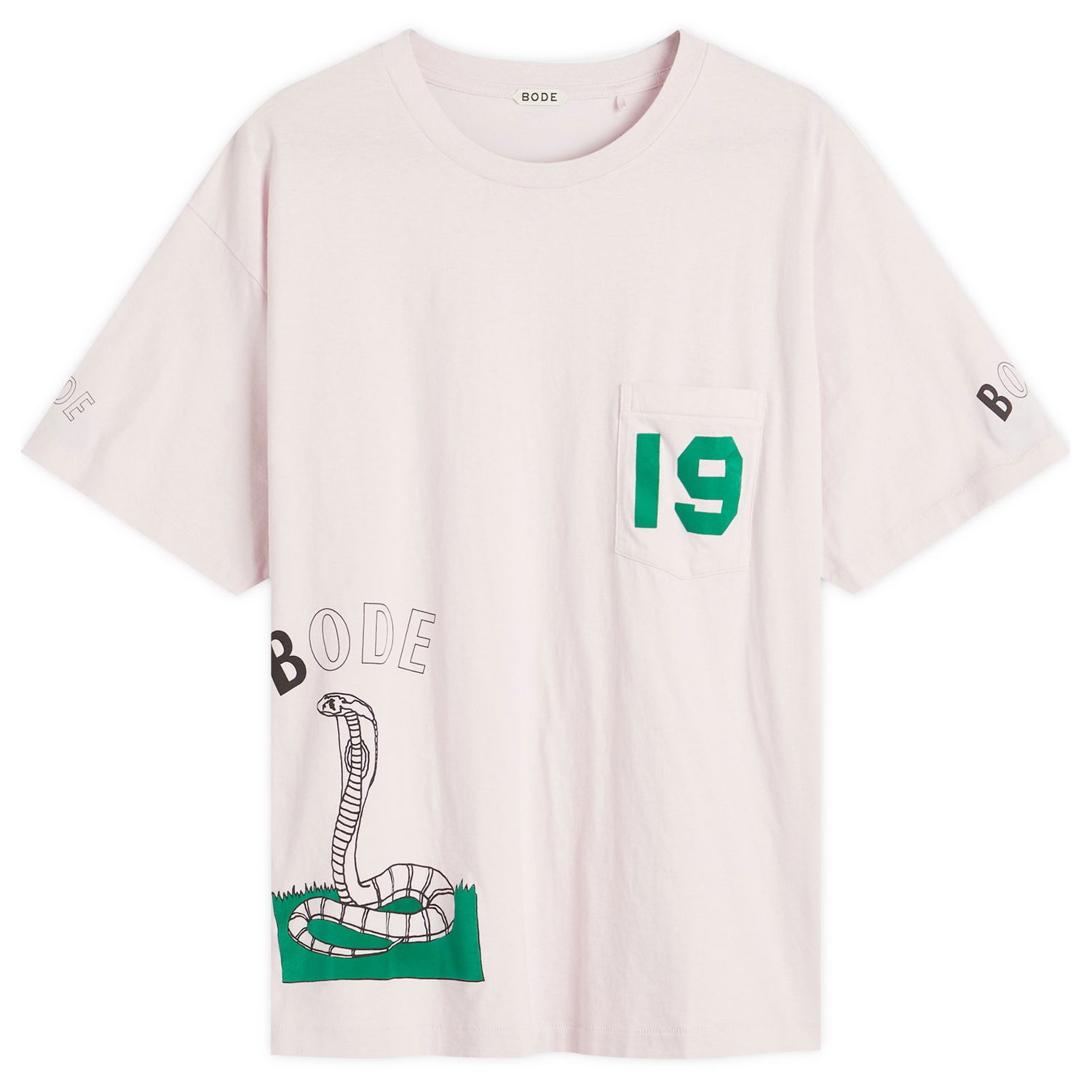 T-shirt Bode BODE Cobra Graphic T-Shirt, Size Large Rosa | MRS25CS010-PNK, 0