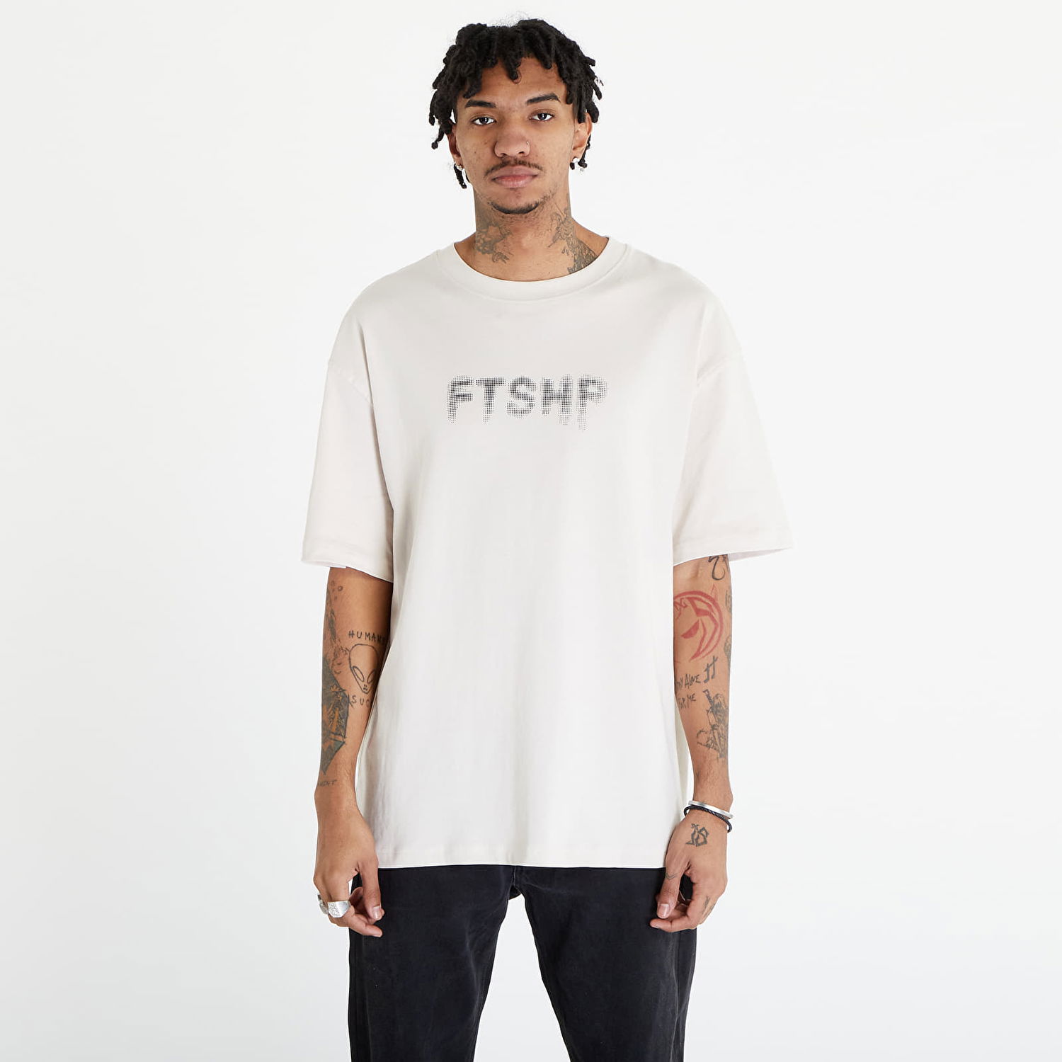 T-shirt Footshop FTSHP HALFTONE T-SHIRT UNISEX Vit | FTSHP_300, 0