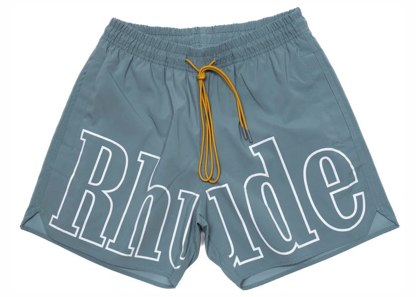 Shorts Rhude Logo Print Swim Trunks Blå | RHSS23PA920201020241