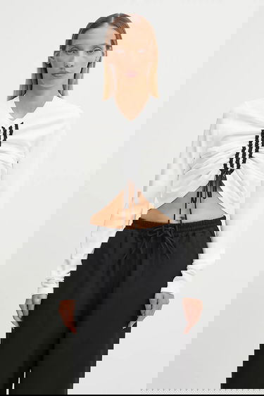 T-shirt Y-3 Y-3 Fitted Cinch Long Sleeve T-Shirt Vit | KD4760, 0