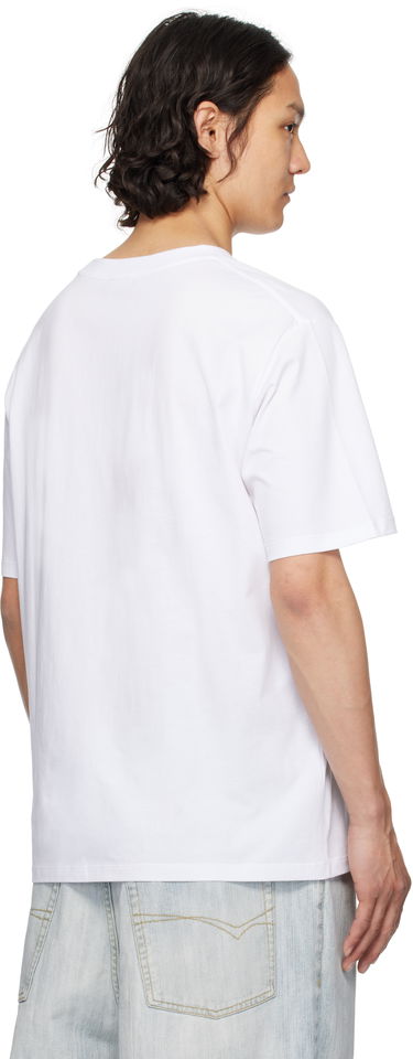 T-shirt Balmain Balmain Paris Logo & Planet Graphic T-Shirt Vit | EH0EG010GE80, 2