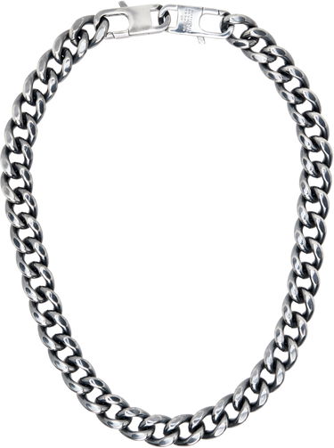 Halsband Maison Margiela MM6 Maison Margiela Silver-Tone Curb Chain Necklace Metallisk | SM7UU0105 SV0235, 0