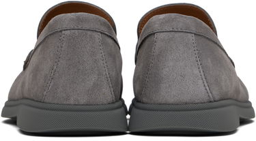 Sneakers och skor BOSS Suede Loafers with Contrast Outsole Grå | 50543083, 3