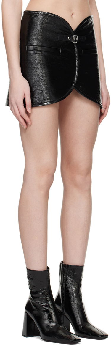 Kjol Courrèges Ellipse Patent Leather Miniskirt Svart | 124CJU143VY0014, 1