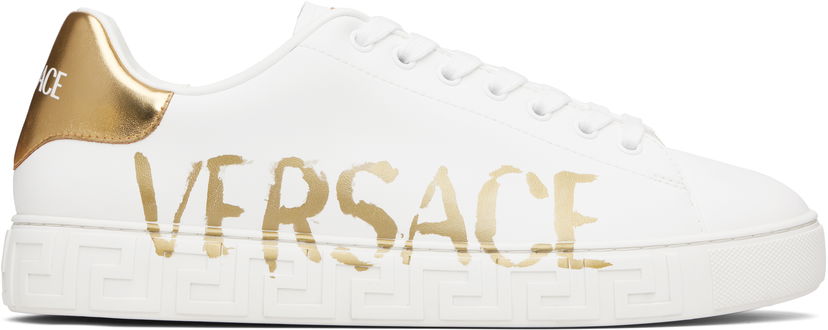 Kläder Versace Versace Logo Greca Vit | 1014460_1A14389