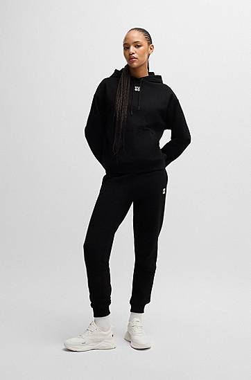 Träningsbyxor BOSS Cotton-Terry Tracksuit Bottoms Svart | 50522417, 1