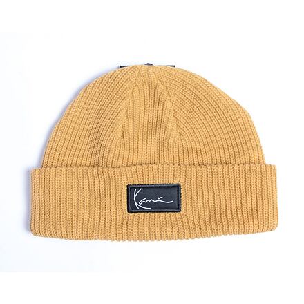 Mössa Karl Kani Woven Signature Essential Fisherman Beanie Beige | kk7020347