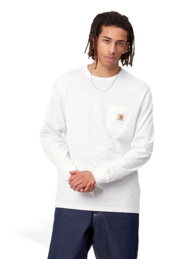 T-shirt Carhartt WIP L/S Pocket T-Shirt Vit | I030437_02_XX