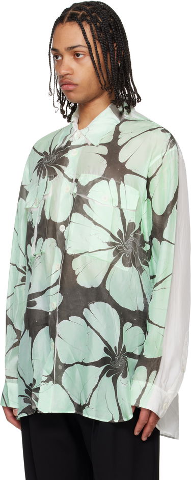 Skjorta Dries Van Noten Dries Van Noten Floral-Print Sheer Shirt Grön | 251-020723-1197, 3