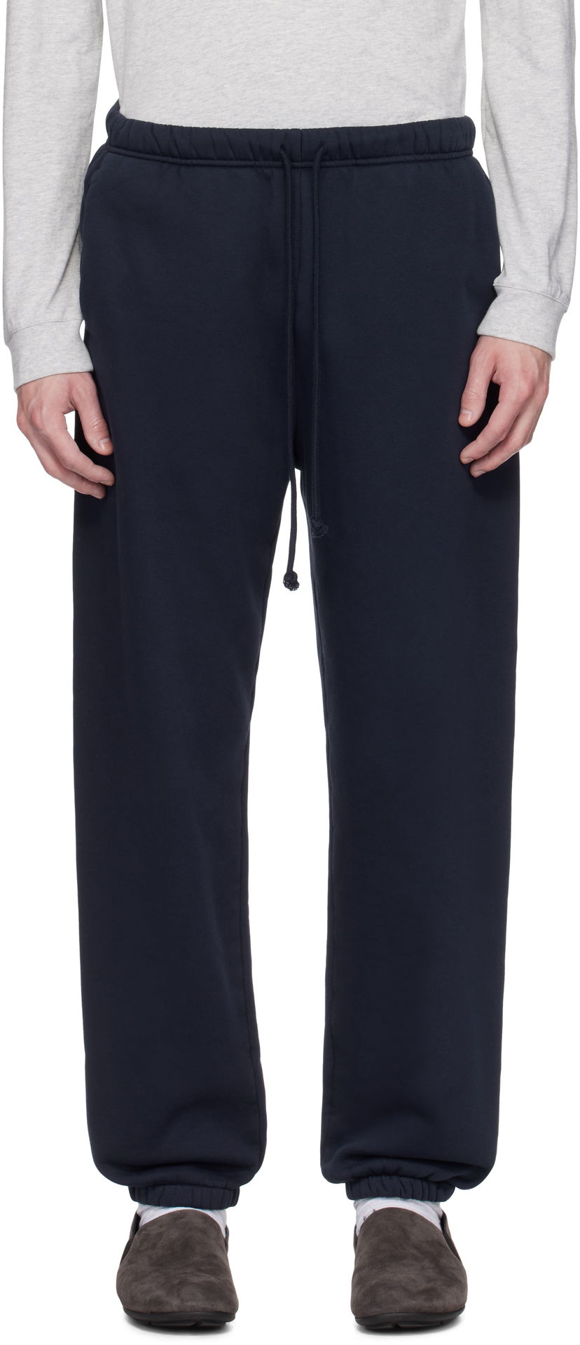Träningsbyxor SKIMS SKIMS Fleece Relaxed Sweatpants Mörkblå | PT-JOG-8451M-NAVY