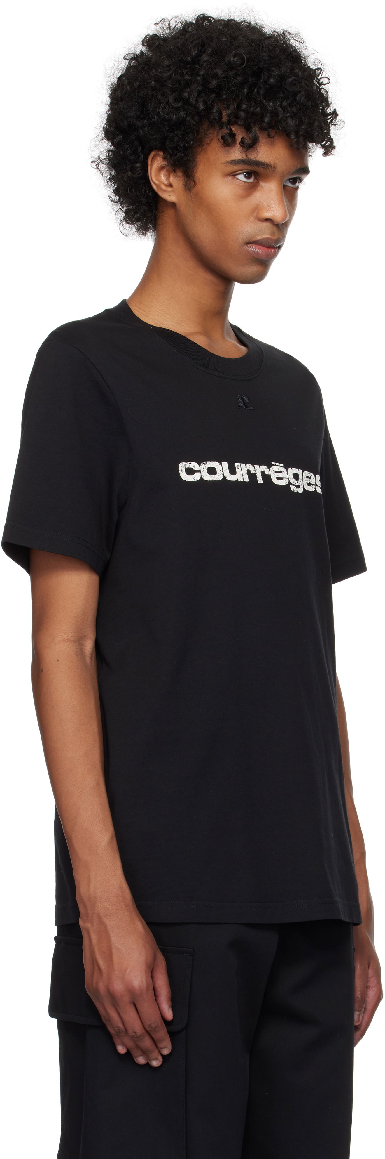 T-shirt Courrèges Courrèges AC Logo T-Shirt Svart | 125JTS008JS0112, 1