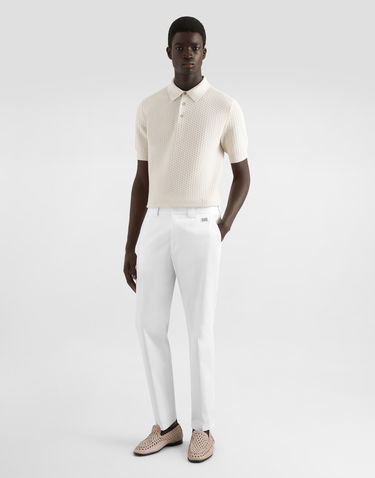 Byxor Dolce & Gabbana Dolce & Gabbana Tailored Cotton Pants Vit | GP0K3TFUFL3W0800, 1