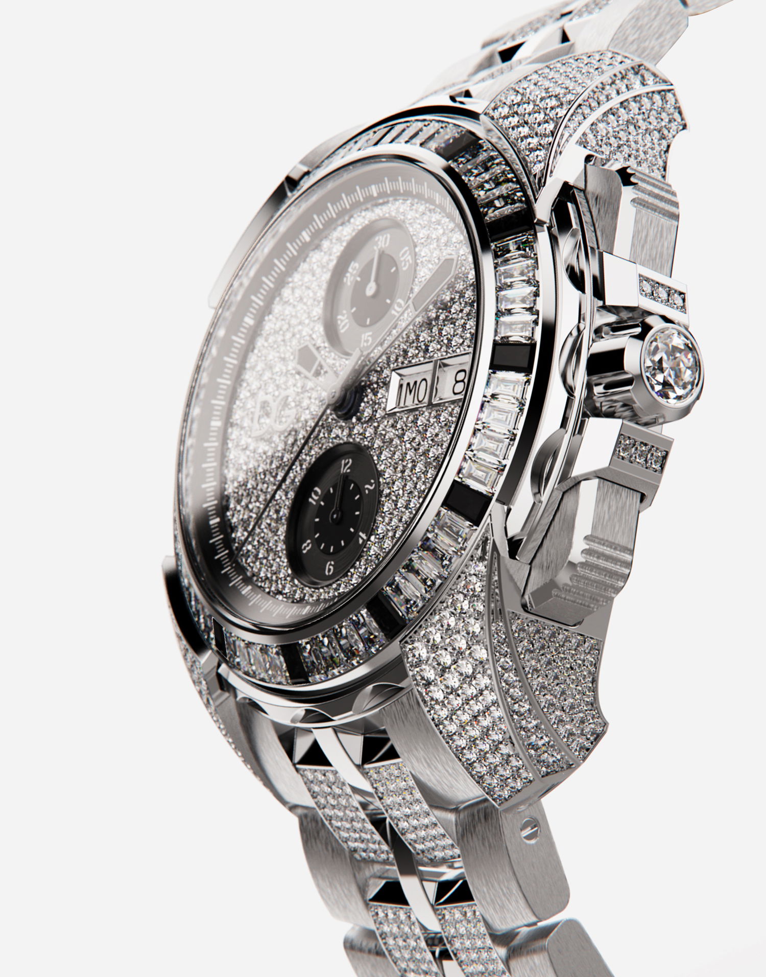 Klocka Dolce & Gabbana Dolce & Gabbana Diamond Pavé Watch Metallisk | WWJS1GXP00287560, 1