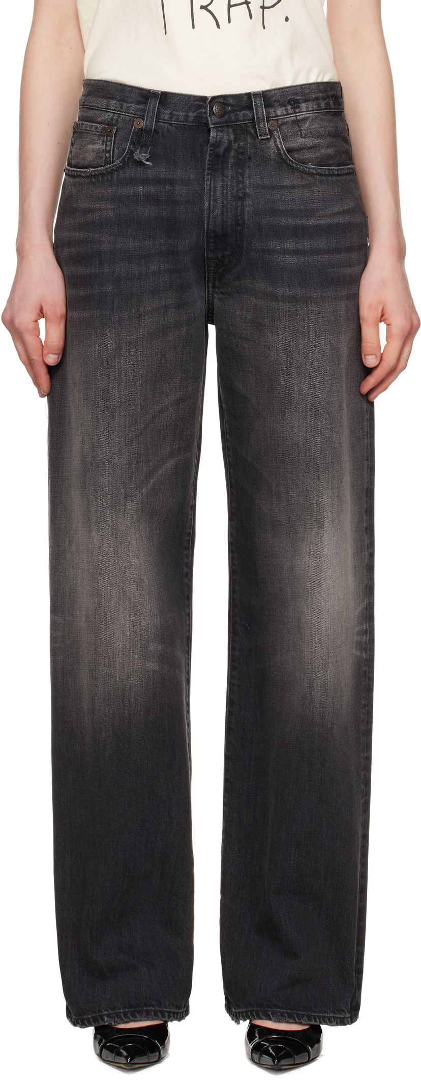 Jeans R13 R13 D'Arcy Loose Jeans Svart | R13WD038-D284A