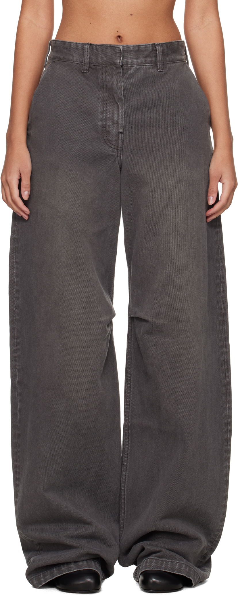Byxor Entire Studios Entire Studios Dem Wide-Leg Jeans Grå | ES2318SL