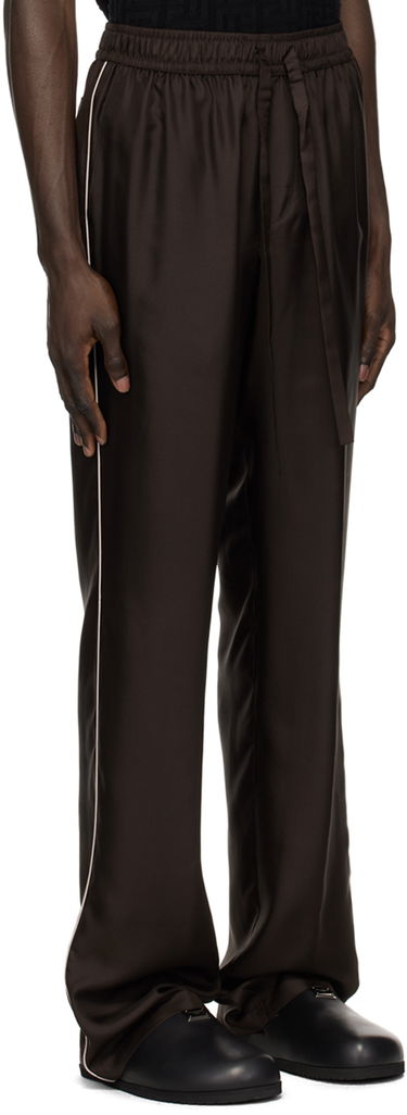 Byxor Dolce & Gabbana Silk Lounge Pants Brun | GVRMAZFU1S4, 1