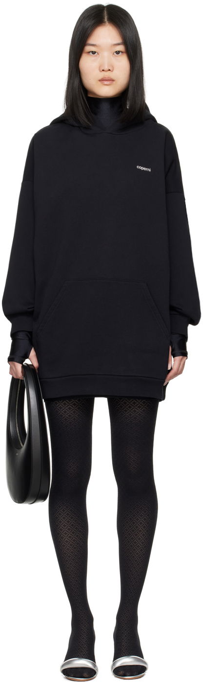 Sweatshirt Coperni Coperni Hooded Minidress Svart | COPJS62523