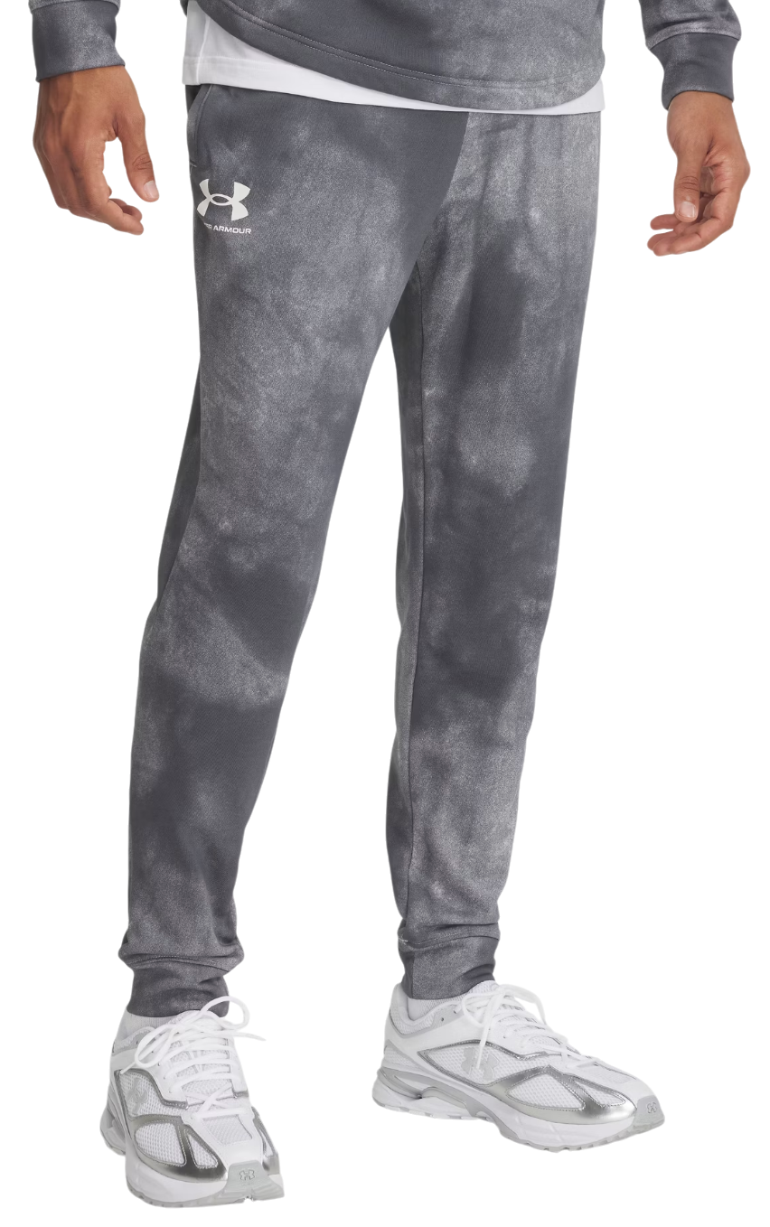 Träningsbyxor Under Armour Rival Terry AOP Joggers Grå | 1390143-025, 0