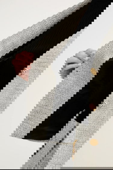 Väst Nanushka Nanushka Kiyo Cropped Tweed Jacket Grå | NW25SSOW30199, 5