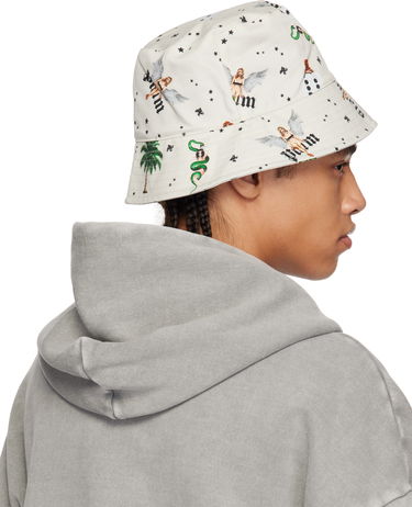 Hatt Palm Angels Palm Angels Pin Up All Over Print Bucket Hat Beige | PMLA039S25FAB0040B84, 2
