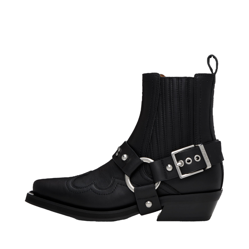 Sneakers och skor GANNI Low Cut Western Chelsea Boots Svart | S2744