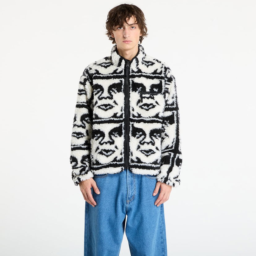 Jacka OBEY OBEY Repeated Icon Sherpa Jacket Flerfärgad | 121800608-BKM