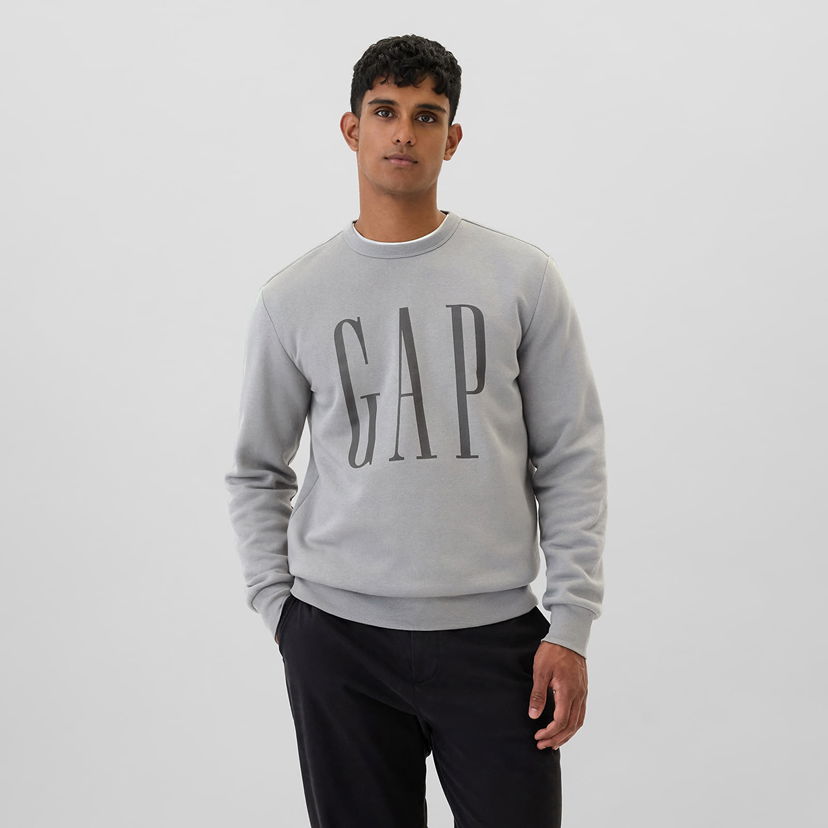 Sweatshirt GAP Fleece Sweatshirt Pilot Grey Grå | 542214-00