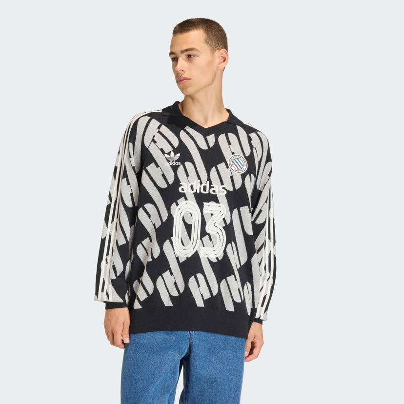 Sweater adidas Performance Adicolor Blokecore Knit Sweater Svart | KQ5083