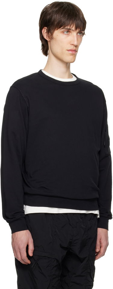 Sweater C.P. Company C.P. Company Light Fleece Crewneck Sweatshirt Svart | 18CMSS019A-002246G, 1