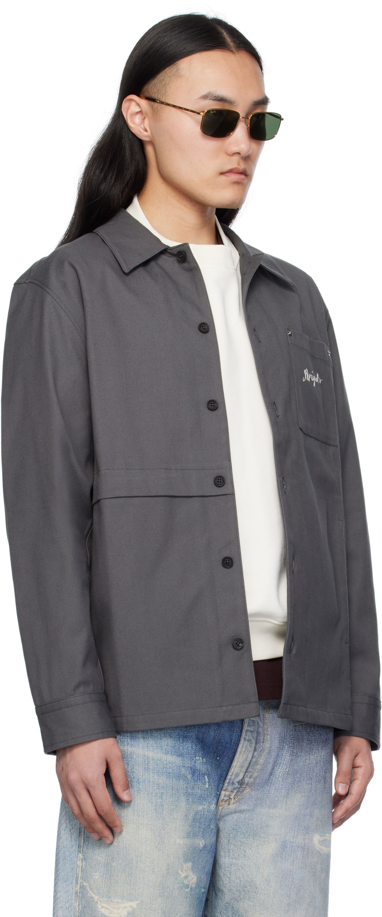 Skjorta AXEL ARIGATO Axel Arigato Rowe Canvas Overshirt Grå | A2917002, 1