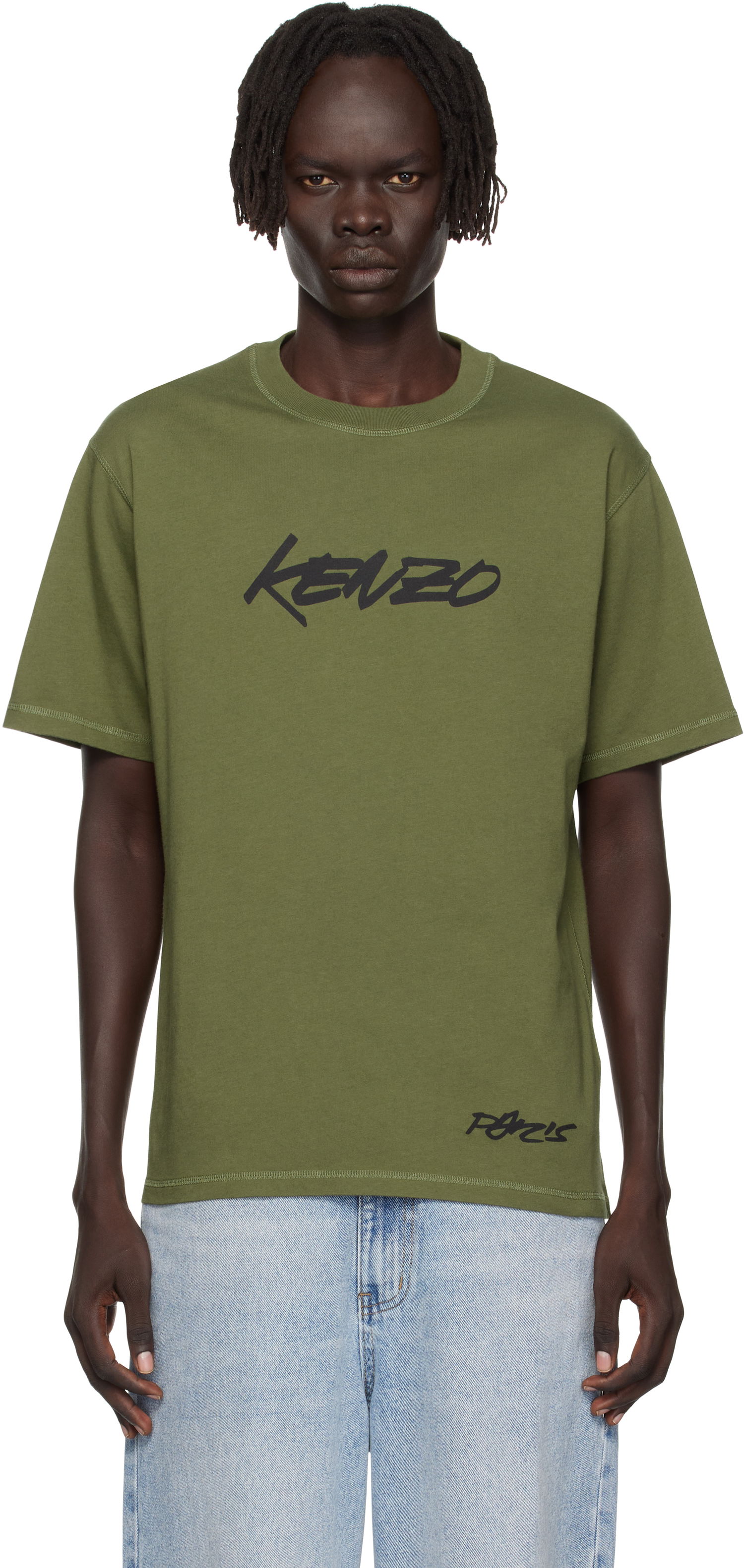 T-shirt KENZO Kenzo Paris Futura 2000 Edition Cotton T-Shirt Grön | FF65TS2524SG, 0