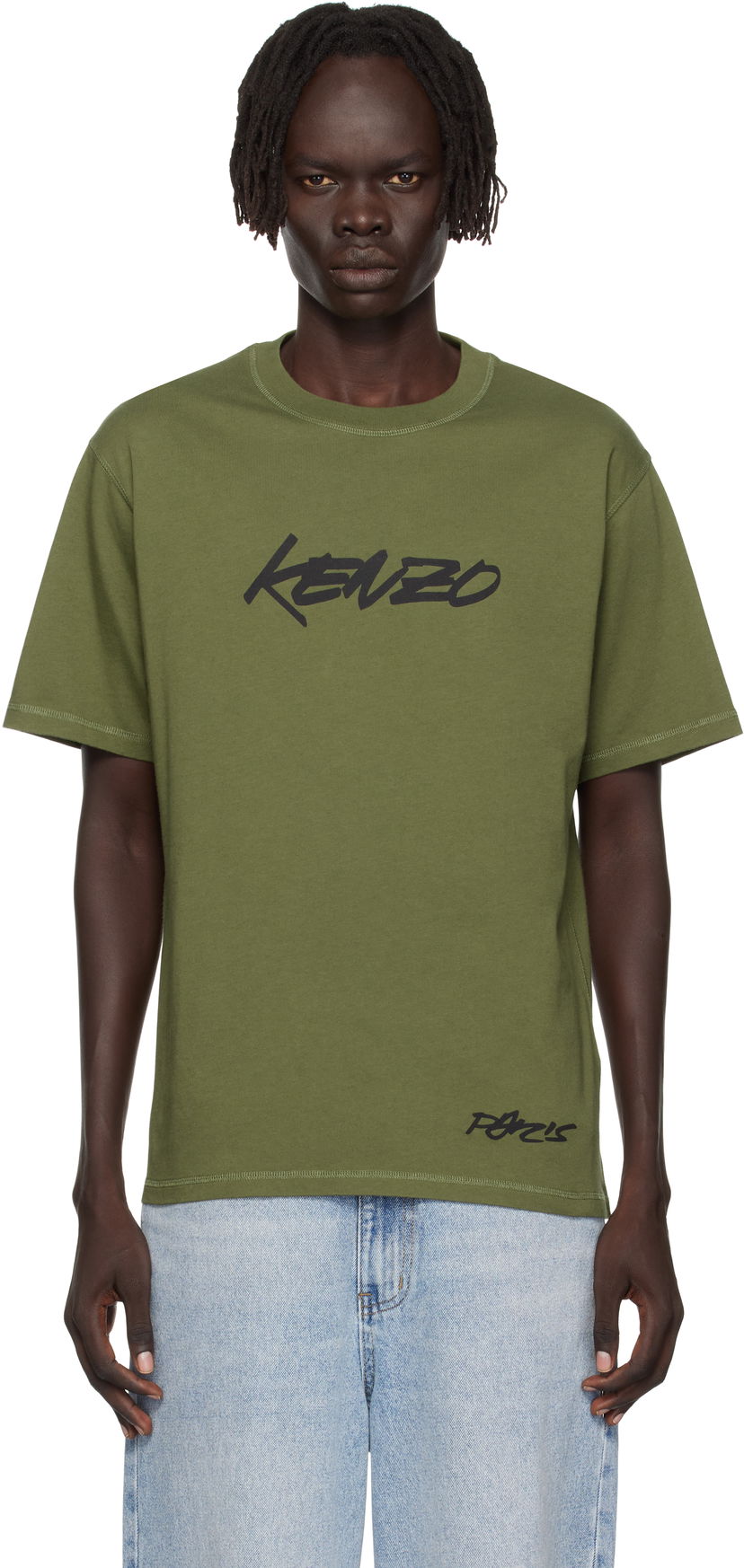 T-shirt KENZO Kenzo Paris Futura 2000 Edition Cotton T-Shirt Grön | FF65TS2524SG