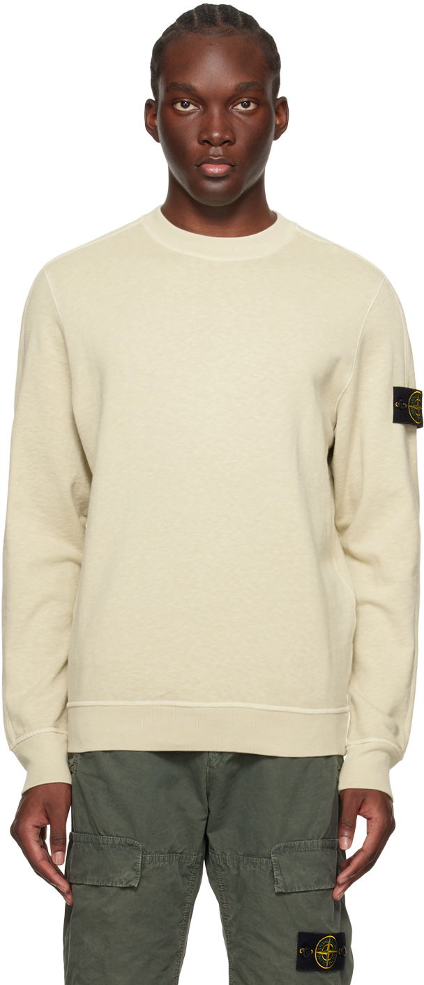 Sweatshirt Stone Island Patch Sweatshirt Beige | 801566060