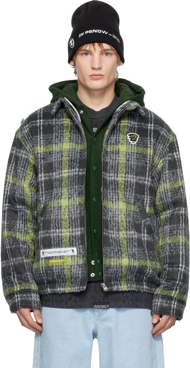 Bomberjacka AAPE by A Bathing Ape AAPE by A Bathing Ape Moonface Logo Check Hooded Jacket Flerfärgad | AAPJKM7681XXNGYM, 0