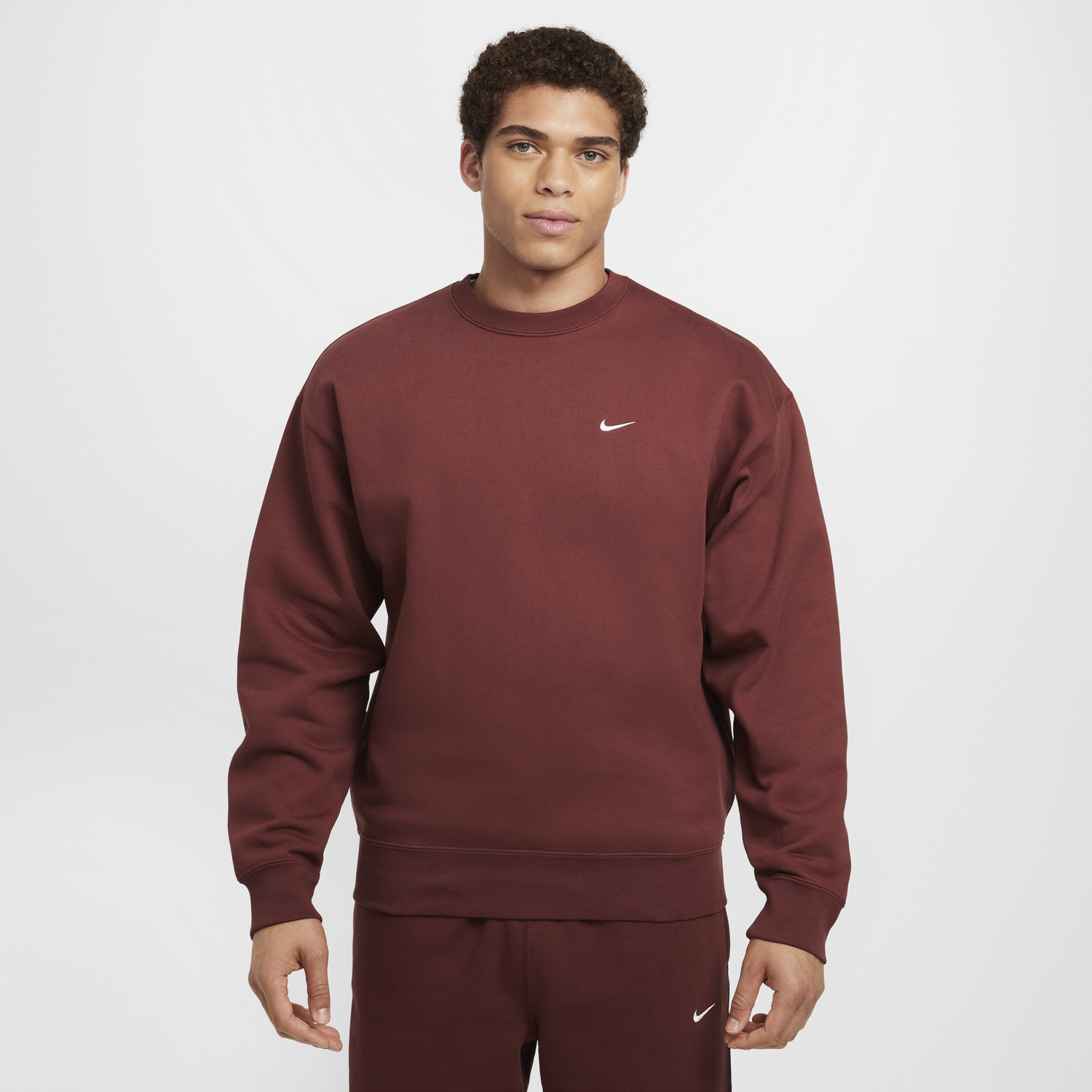 Sweatshirt Nike Solo Swoosh Crewneck Sweatshirt Brun | DX1361-231, 0