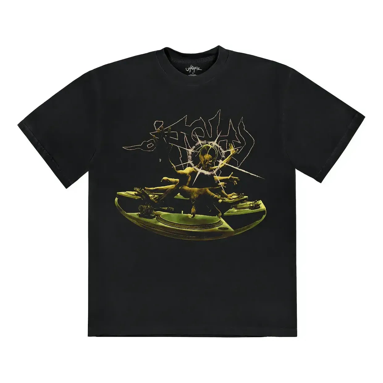 T-shirt Cactus Jack by Travis Scott Travis Scott DJ Graphic T-Shirt Svart | TSUT-SS08, 0