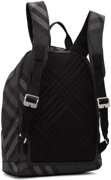 Ryggsäck Burberry Burberry Grid Print Backpack Svart | 8097347, 2