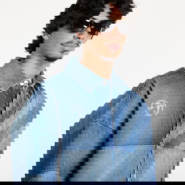 Skjorta Ambush Patchwork Denim Shirt Oversize Blå | BMYD003F24DEN0014400, 2