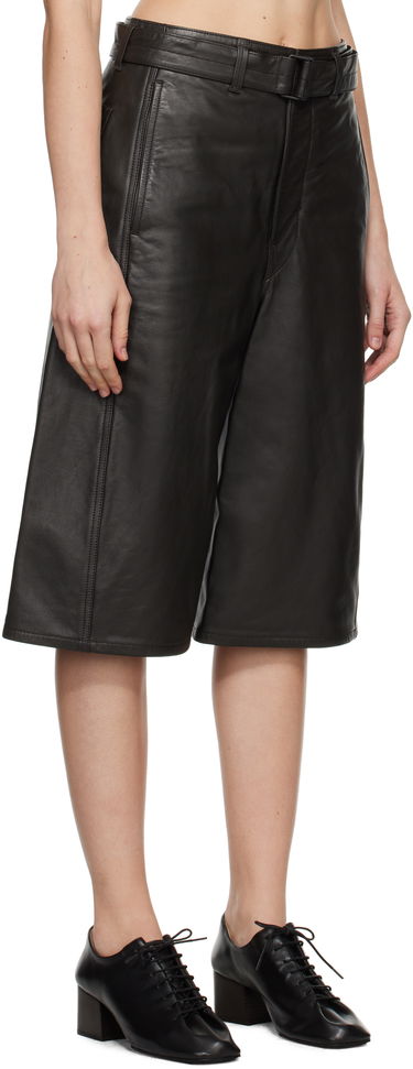 Shorts LEMAIRE Lemaire Bermuda Leather Shorts Svart | PA1141 LL0095, 1