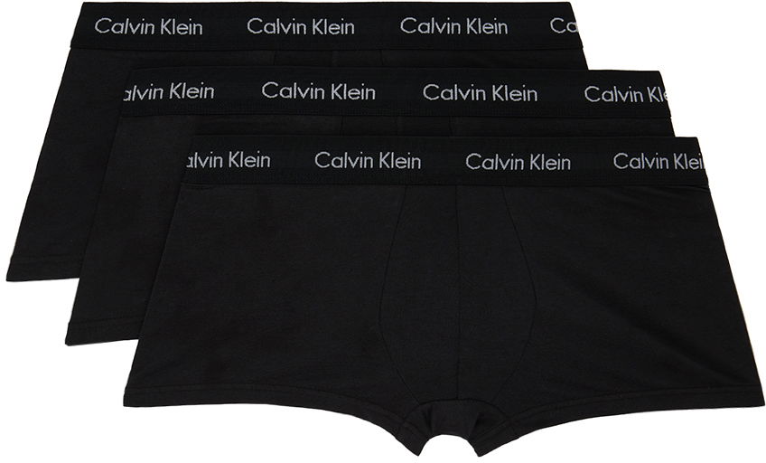 Boxare CALVIN KLEIN Underwear Three-Pack Low-Rise Boxers Svart | NB2614G, 0