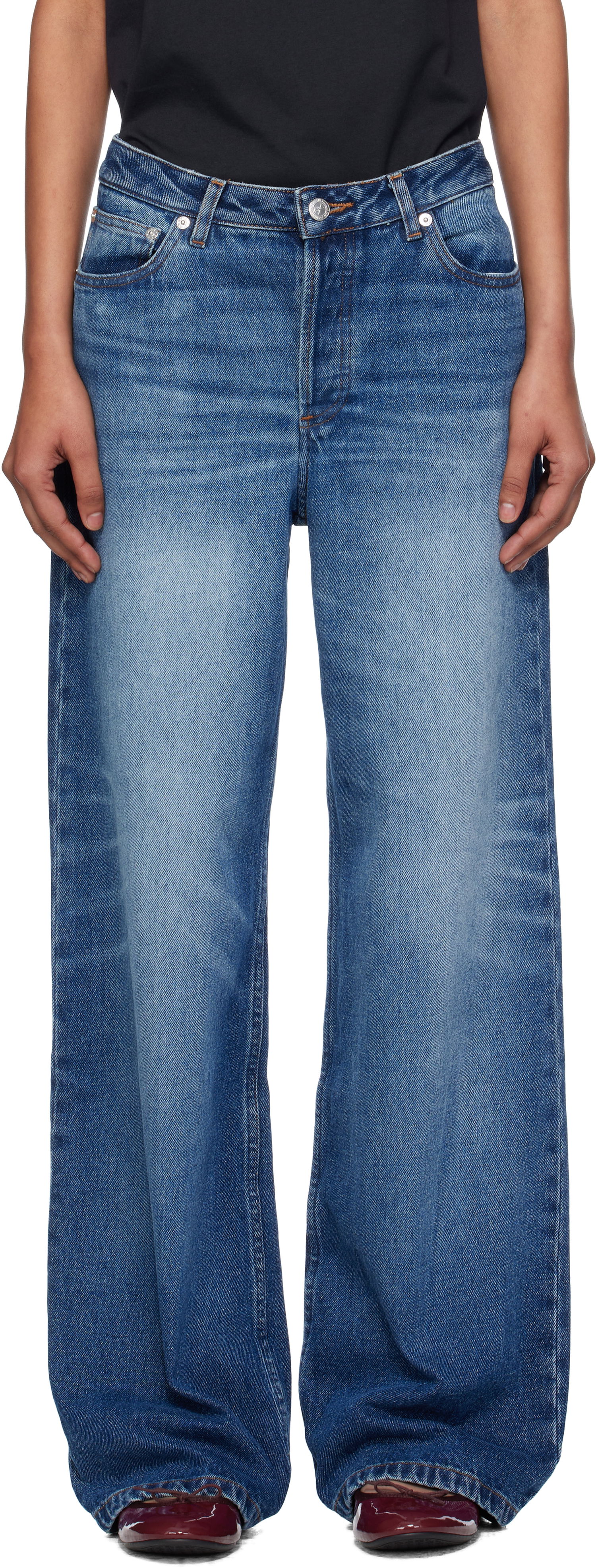 Jeans A.P.C. A.P.C. Elisabeth Wide-Leg Jeans Blå | COHJL-F09181, 0