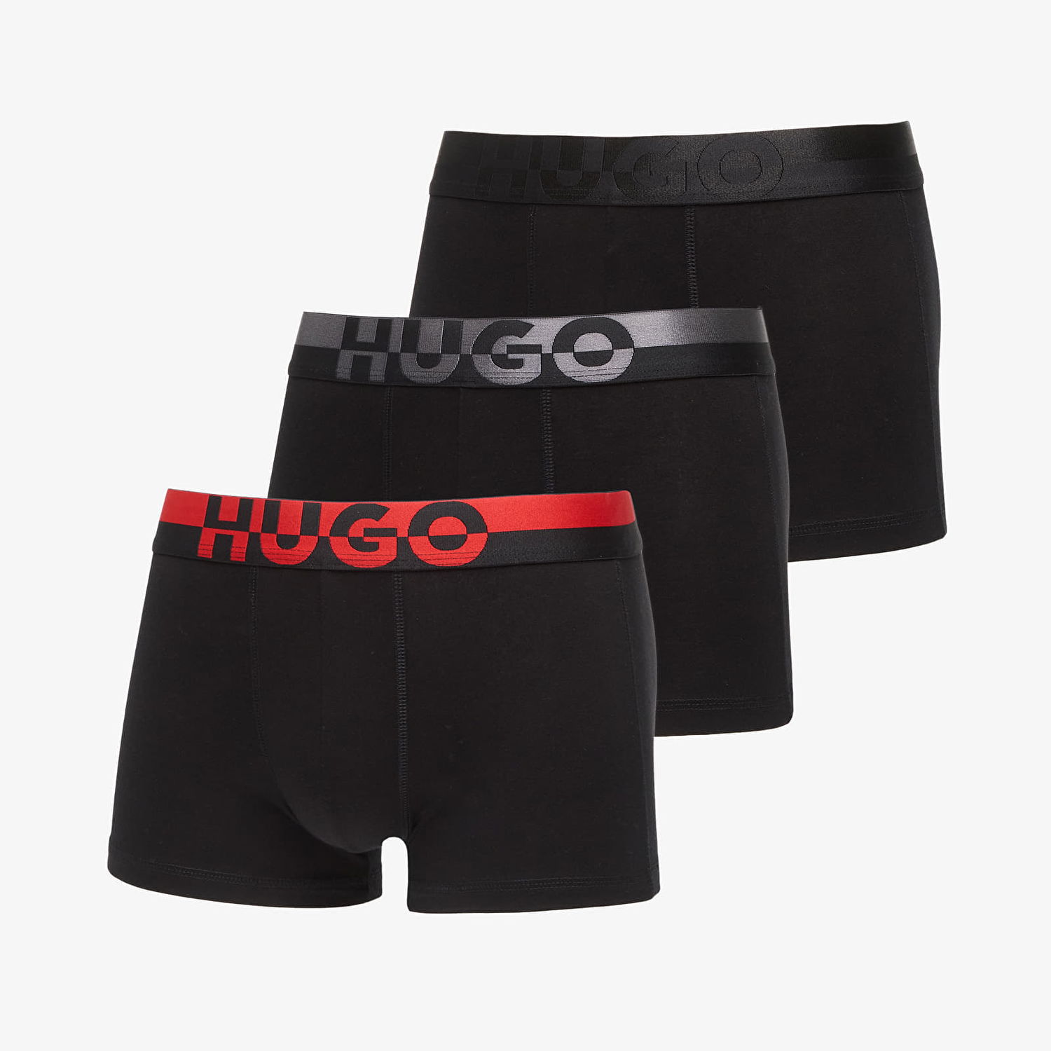 Boxare BOSS HUGO Men's 3-Pack Split Logo Trunks Svart | 50545667-002, 0