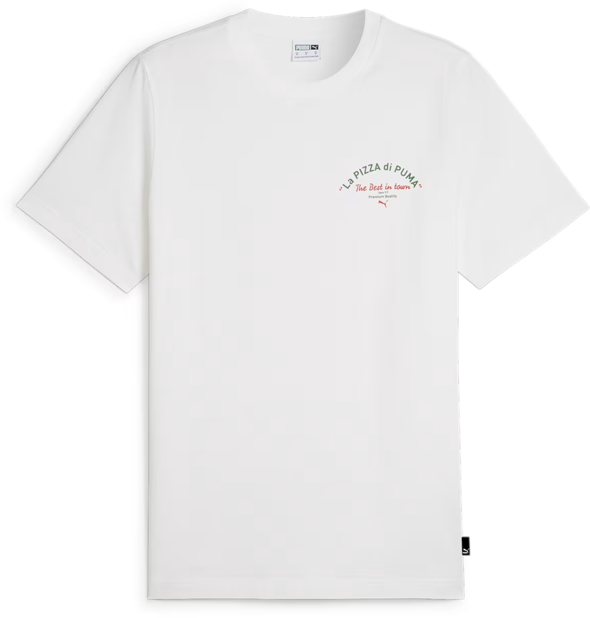 T-shirt Puma Men's Pizza Graphics Tee Vit | 625415-02