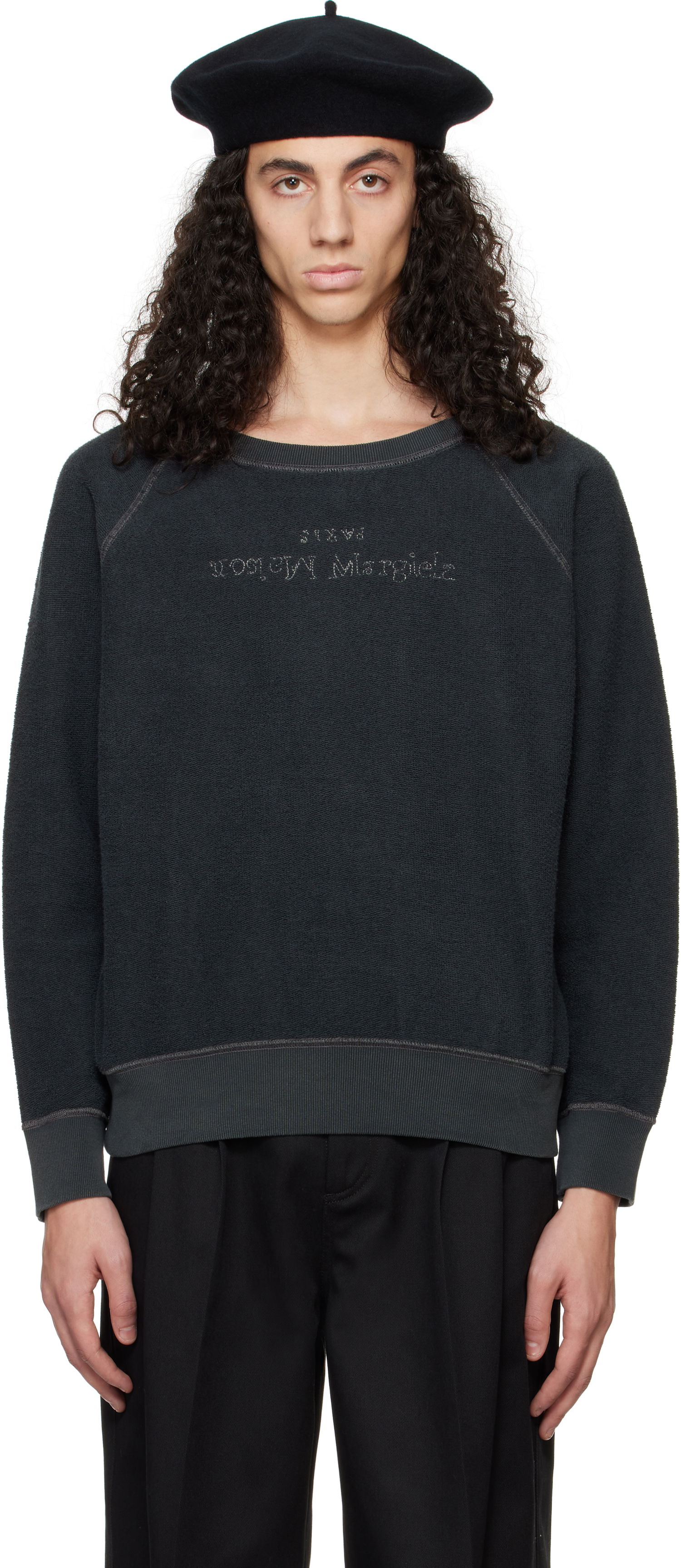 Sweater Maison Margiela Maison Margiela Cotton Sweatshirt Svart | S50GU0228 M25021, 0