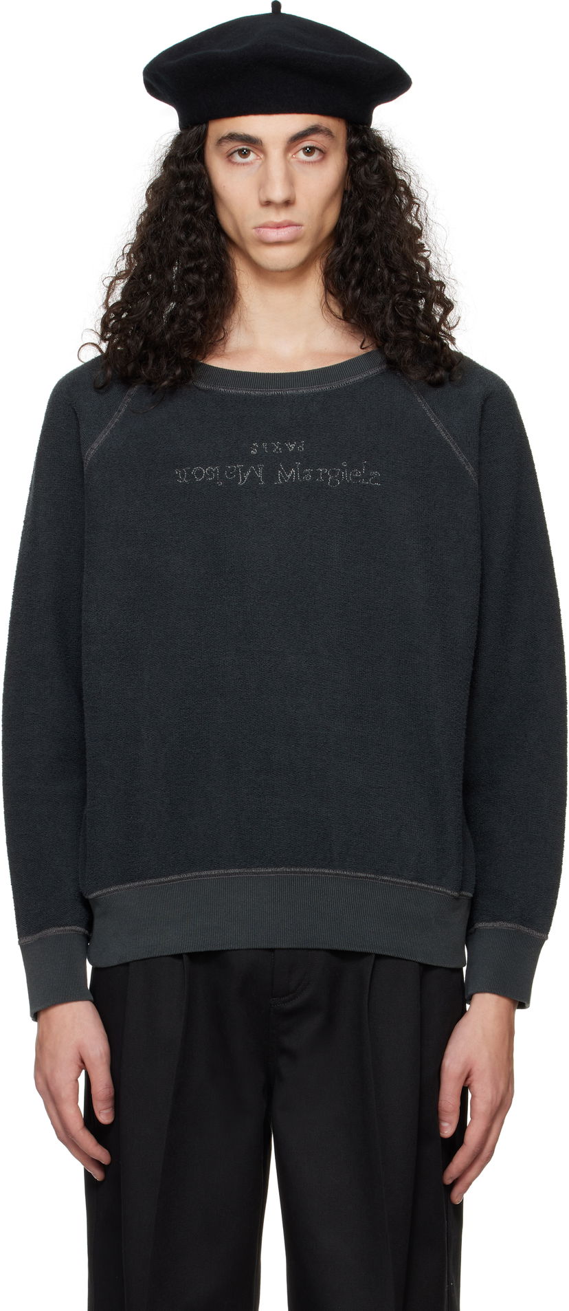 Sweater Maison Margiela Maison Margiela Cotton Sweatshirt Svart | S50GU0228 M25021