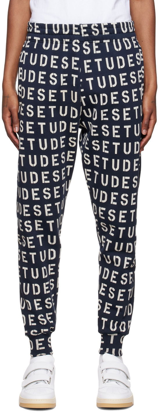 Träningsbyxor Études Études Stencil Lounge Pants Mörkblå | H22MM455OC19PT