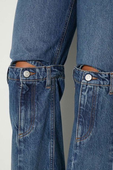 Jeans Coperni Open Knee High-Waist Jeans Blå | COPP55252, 4