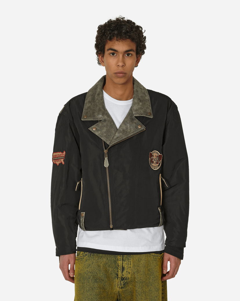 Jacka GUESS Nylon Moto Jacket Jet Black Svart | M4GN15WFA20 JBLK